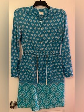 Meadow Rue Anthropologie Dress Drawstring waist with pockets 10